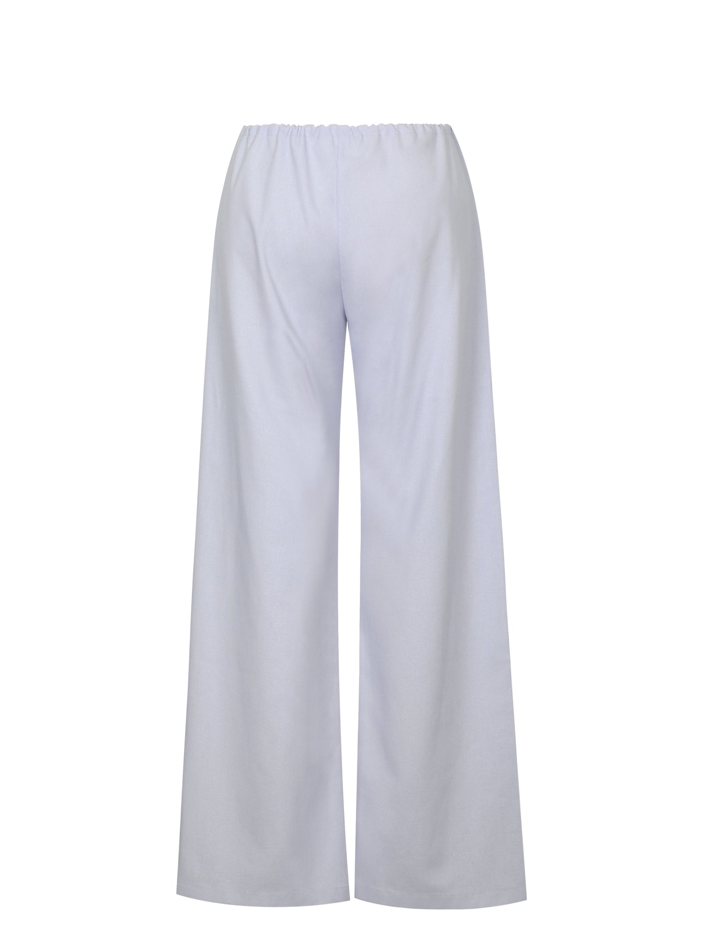 The Laureen Lavender Linen Straight Pants