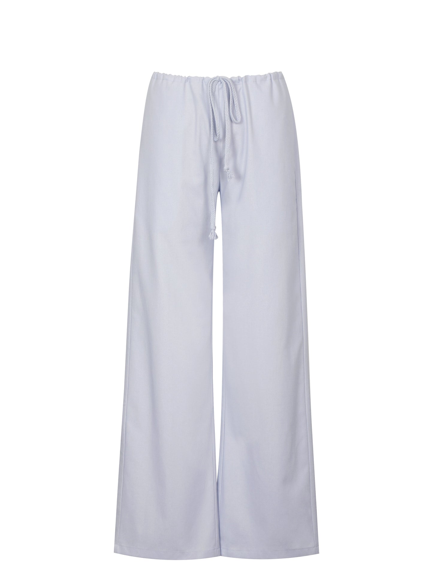 The Laureen Lavender Linen Straight Pants