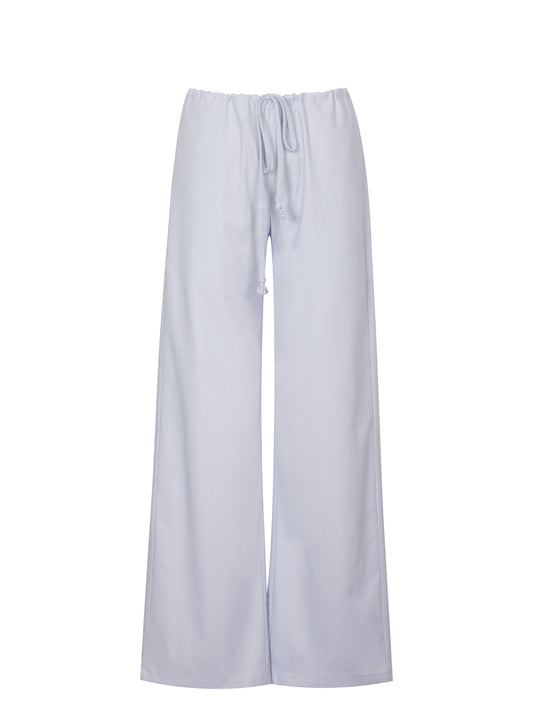 The Laureen Lavender Linen Straight Pants