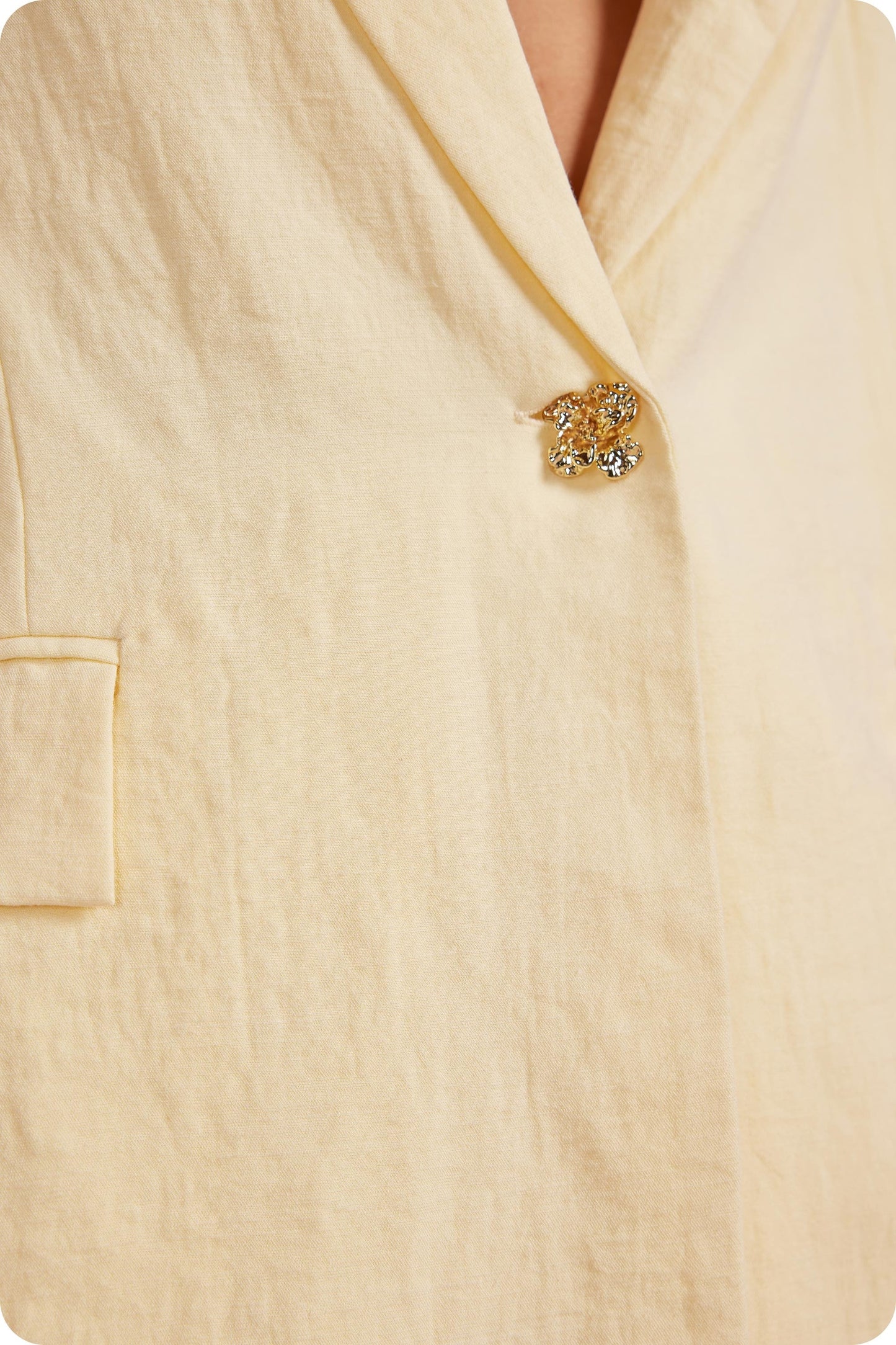 Relaxed Light Yellow Blazer