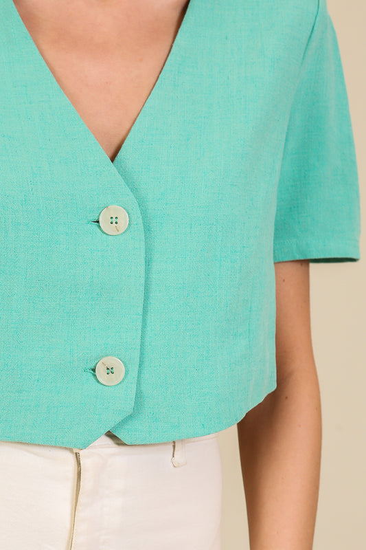 Spearmint Crop Top