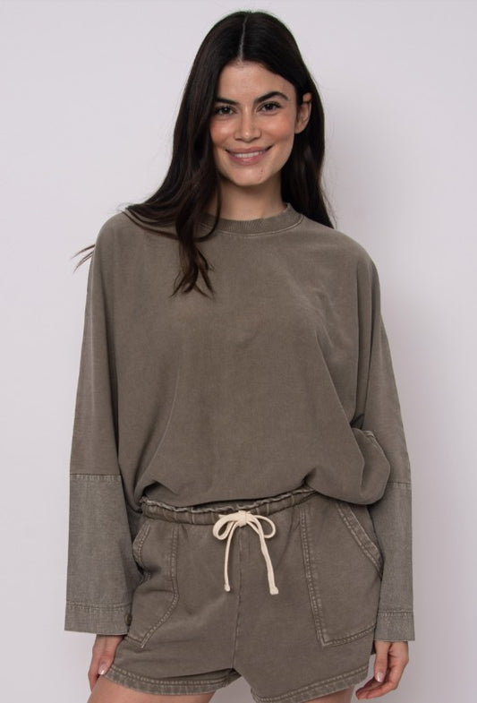 French Terry Pull Over Top
