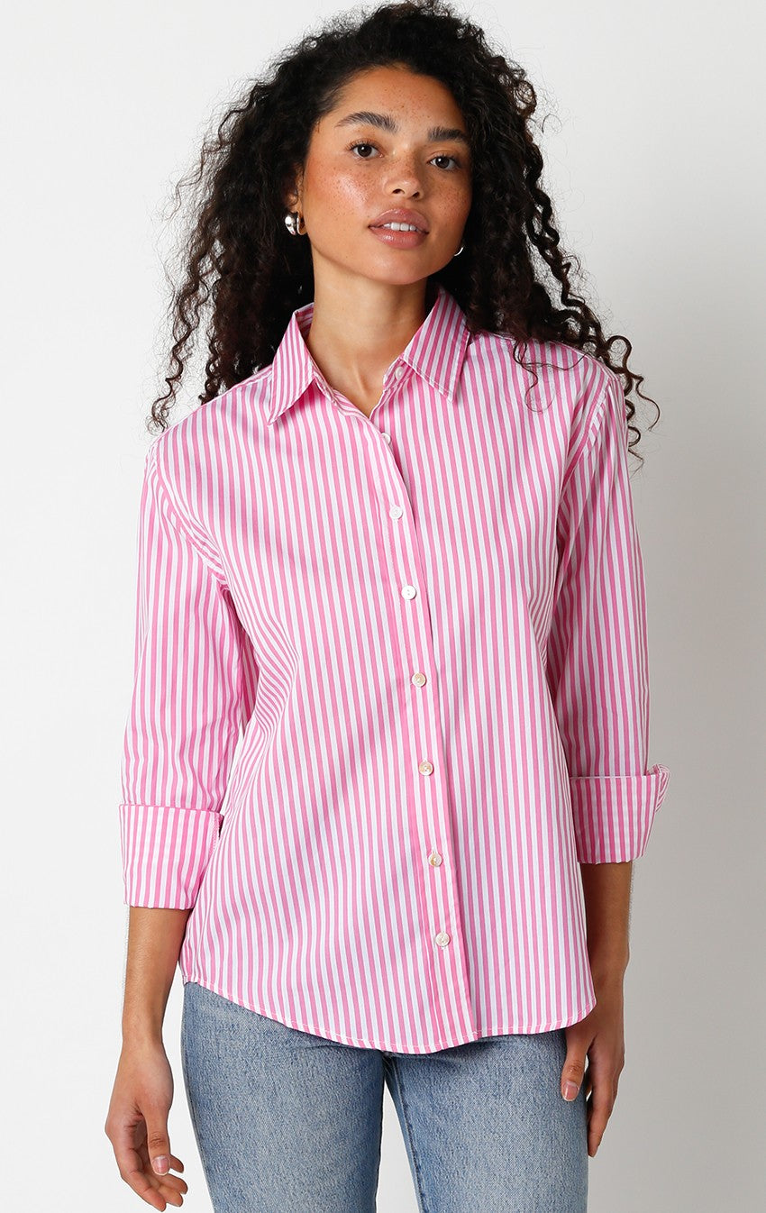 Pink Stripe Button Down