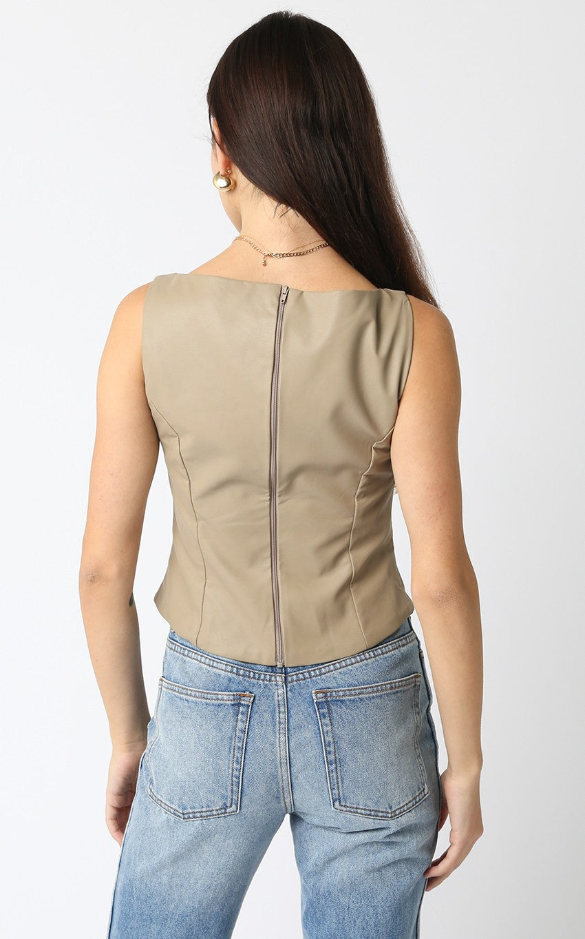 Faux Leather Tank