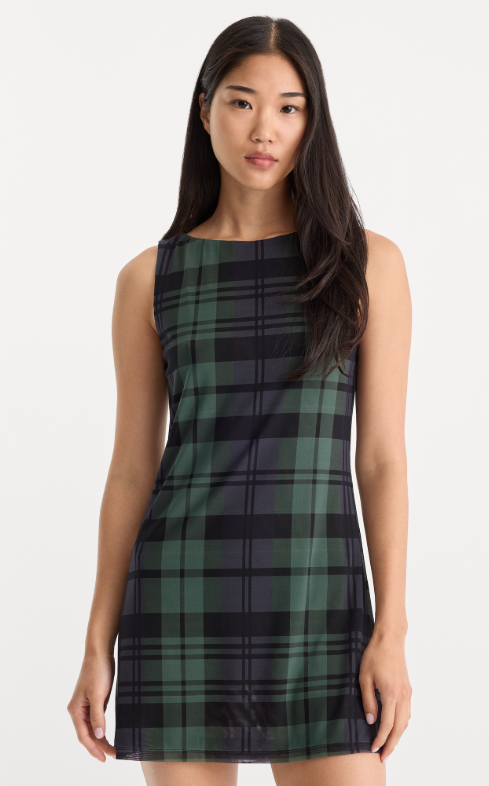 Designer Plaid Dress