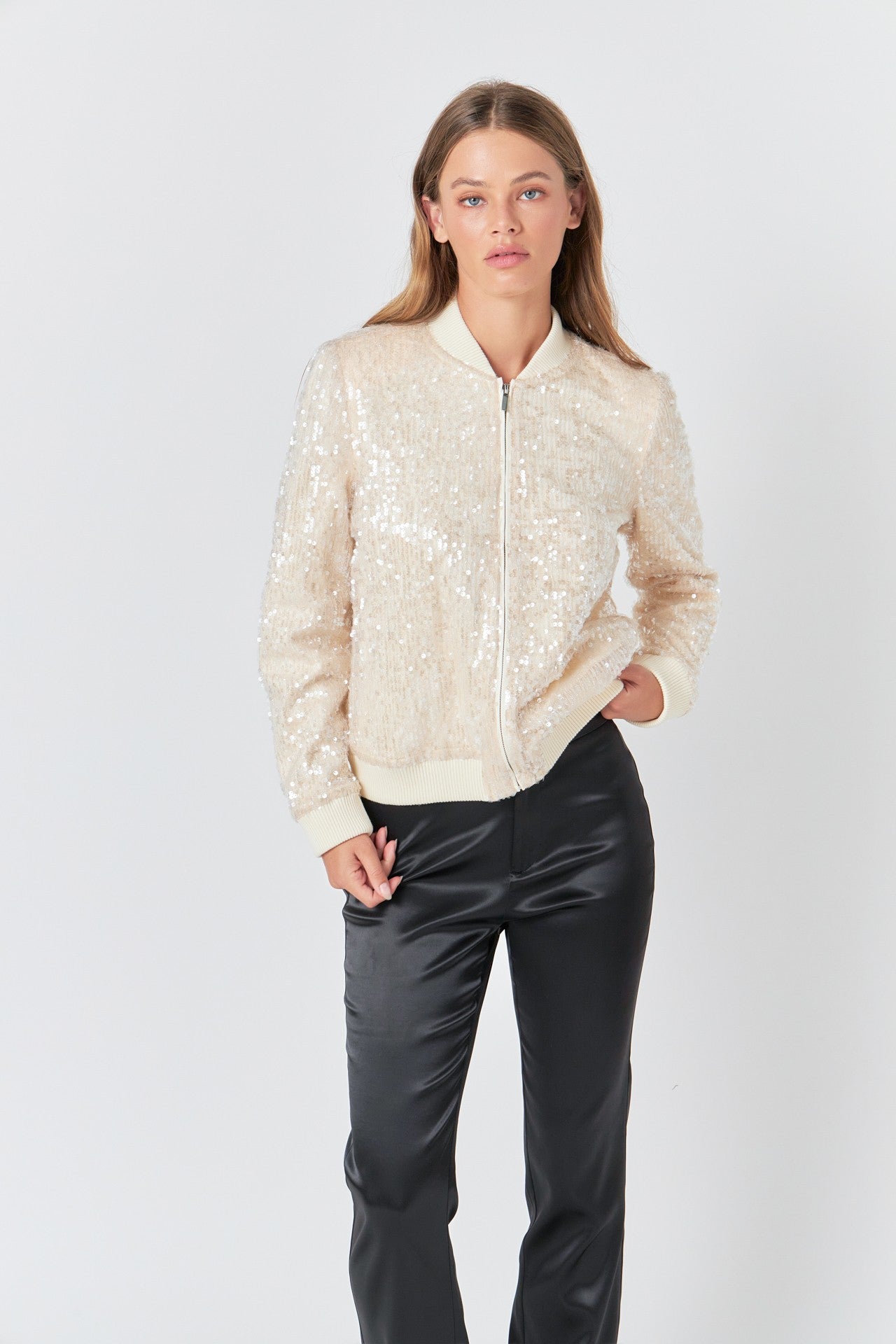 Sequin Bomber Jacket