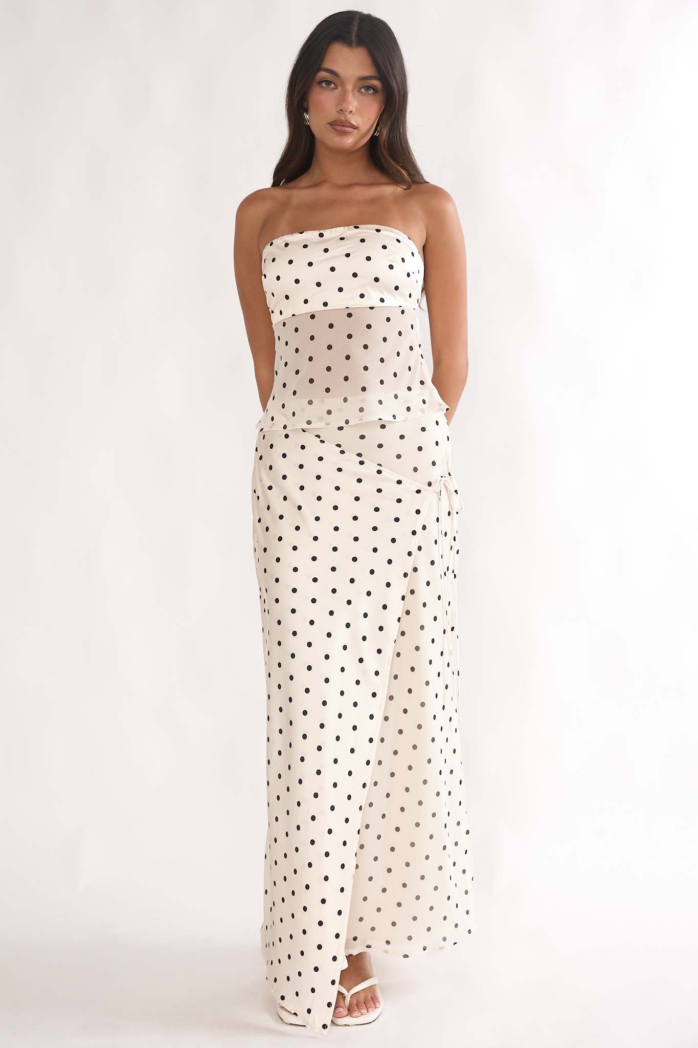Polka Dot Top and Skirt Set