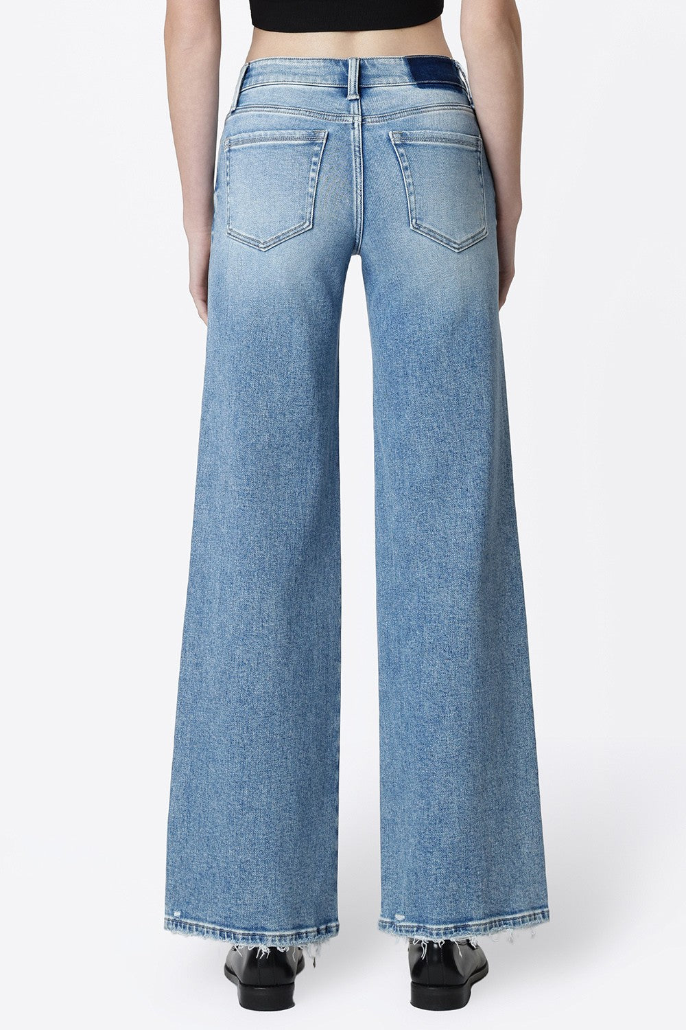 The Mid Rise Wide Leg Denim