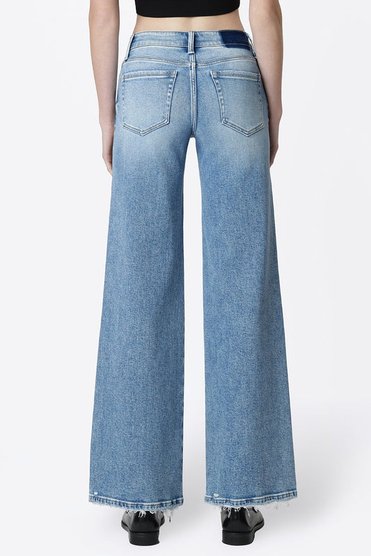 The Mid Rise Wide Leg Denim