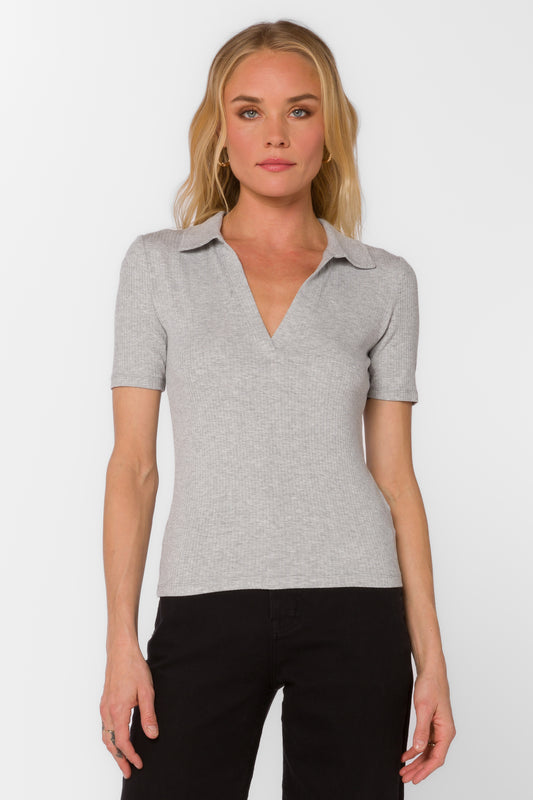 Velvet Heart Collar Top