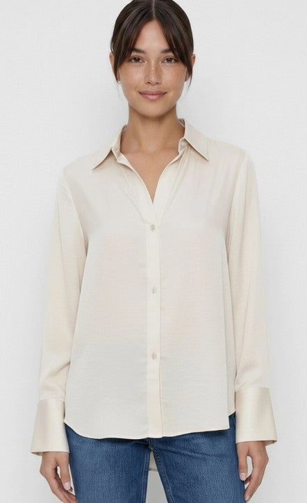 Satin Long Sleeve Top
